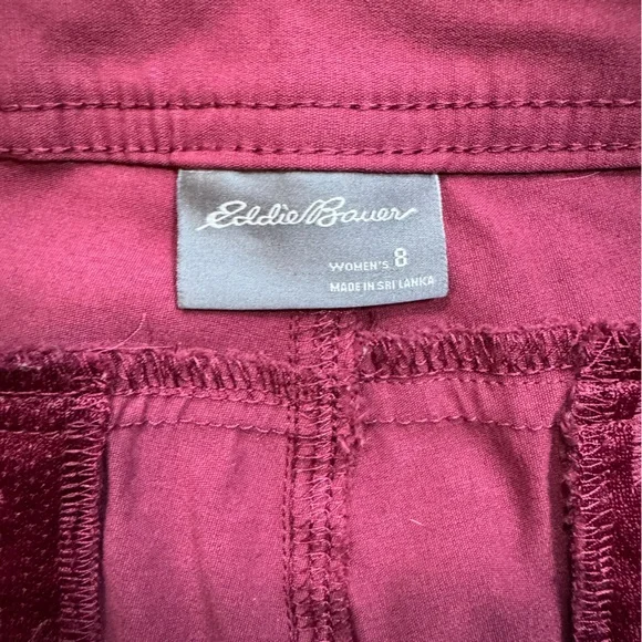 Eddie Bauer Maroon Women's Rolled Hem Bermuda Shorts - Size 8 - Picture 9 of 15